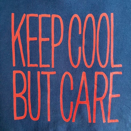 KEEP COOL BUT CARE Hoodie ネイビー×マルーン (コットン100%／ポケットレス)