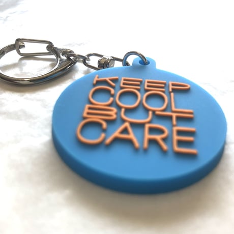 DONATION (寄付3,000円)→キーホルダー：KEEP COOL BUT CARE（コバルト×オレンジ）
