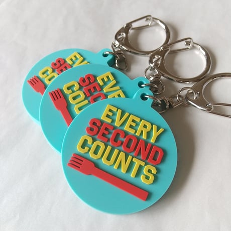 DONATION（寄付3,000円）→キーホルダー EVERY SECOND COUNTS（ターコイズ）