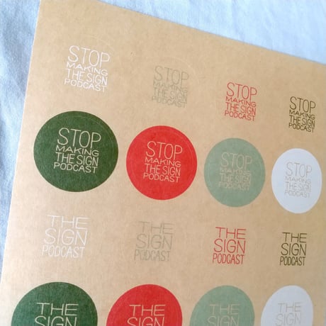 DONATION（寄付3,000円）→円形ステッカークラフト紙 24枚シート: KEEP COOL BUT CARE