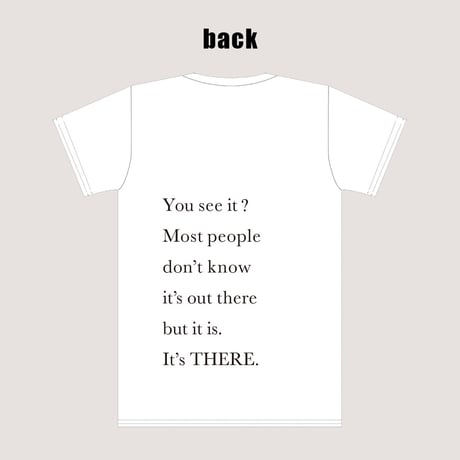 T-SHIRT B : (表面) art by 西村ツチカ / (背面) quote from “Ford v Ferrari” / designed by 西村浩平（DIGAWEL）