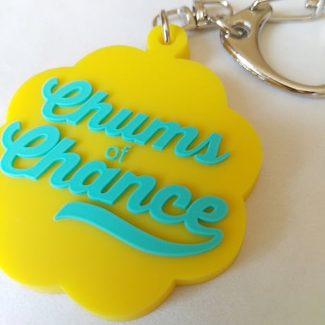 🔸残り5点のみ🔸DONATION（寄付3,000円）→キーホルダー：Chums of CHANCE（イエロー×ライトブルー）