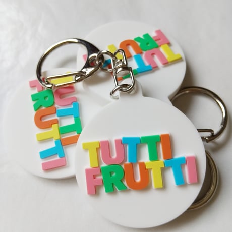 DONATION（寄付3,000円）→キーホルダー：TUTTI FRUTTI（ホワイト）