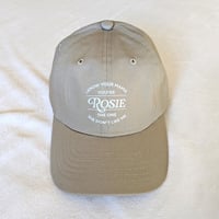 ROSIE YOU’RE THE ONE キャップ／プリント仕様（ライトベージュ）