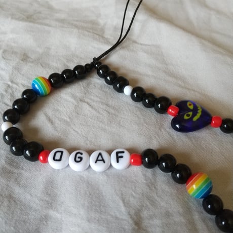 DGAF 携帯ストラップ 【ハンドメイド by 中田クルミ】