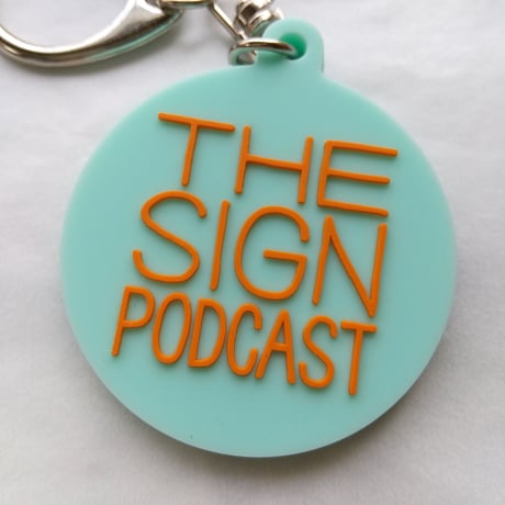 DONATION (寄付3,000円)→キーホルダー：THE SIGN PODCAST（ホリゾンブルー×オレンジ）