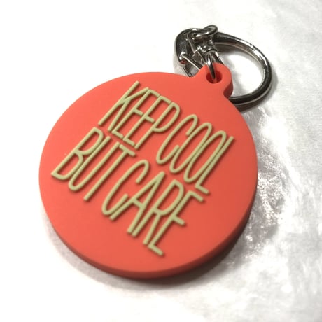 DONATION (寄付3,000円)→キーホルダー：KEEP COOL BUT CARE ver.2（スカーレット×サフランイエロー）
