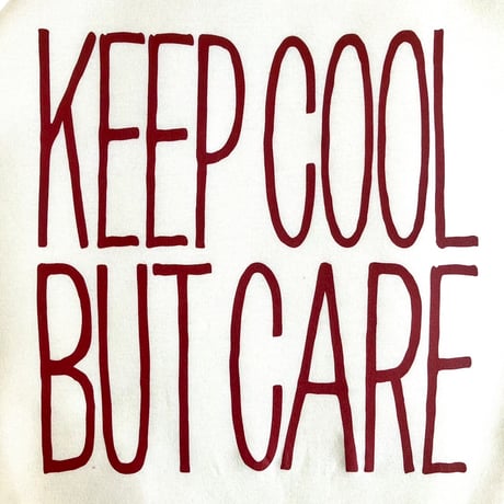 KEEP COOL BUT CARE Hoodie オフホワイト×マルーン (新素材ボディ／サイドポケット付き)