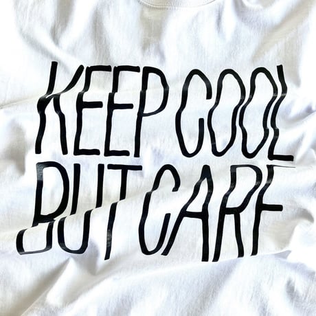 KEEP COOL BUT CARE T-shirt（ホワイト×ブラック）