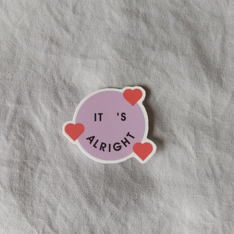 DONATION (寄付3,000円)→It's Alrightステッカー3枚＋ the sign marketステッカー2枚