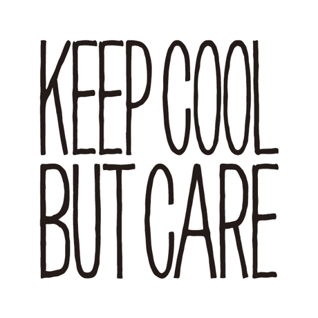 KEEP COOL BUT CARE T-shirt（ホワイト×ブラック）