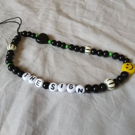 THE SIGN 携帯ストラップ 【ハンドメイド by 中田クルミ】