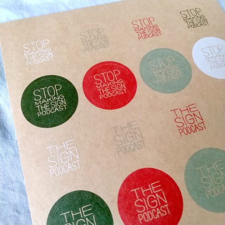 DONATION（寄付3,000円）→円形ステッカークラフト紙 24枚シート: KEEP COOL BUT CARE