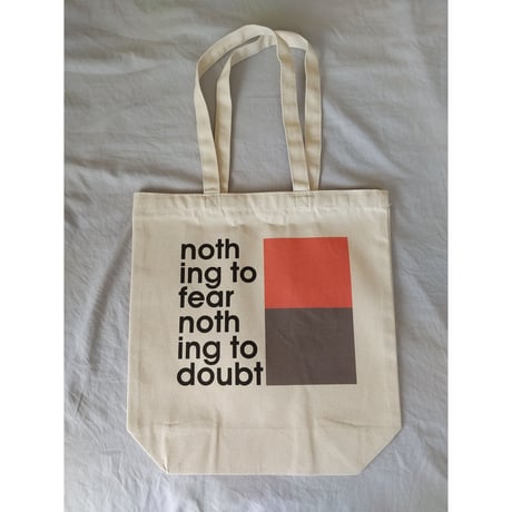 DONATION (寄付5,000円)→トートバッグ：nothing to fear nothing to doubt（レッド×グレー）