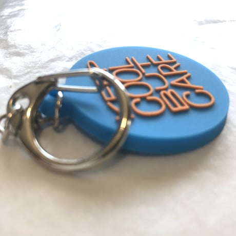 DONATION (寄付3,000円)→キーホルダー：KEEP COOL BUT CARE（コバルト×オレンジ）