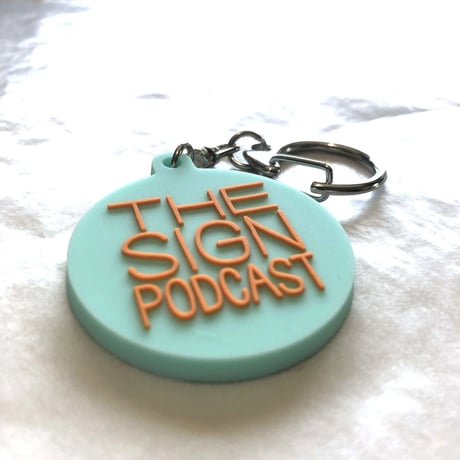 DONATION (寄付3,000円)→キーホルダー：THE SIGN PODCAST（ホリゾンブルー×オレンジ）