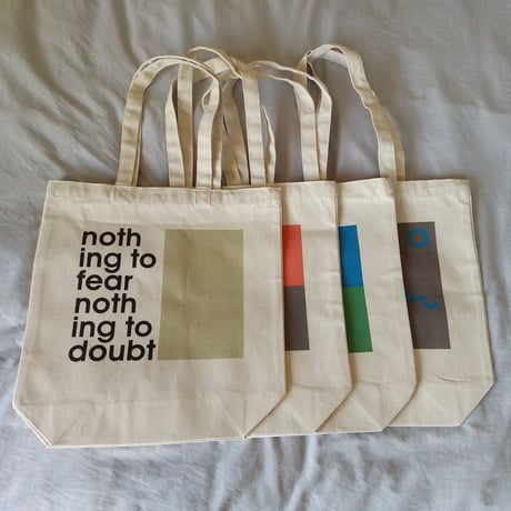 DONATION (寄付5,000円)→トートバッグ：nothing to fear nothing to doubt（カーキ）