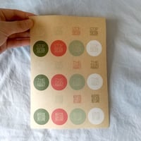 DONATION（寄付3,000円）→円形ステッカークラフト紙 24枚シート: KEEP COOL BUT CARE