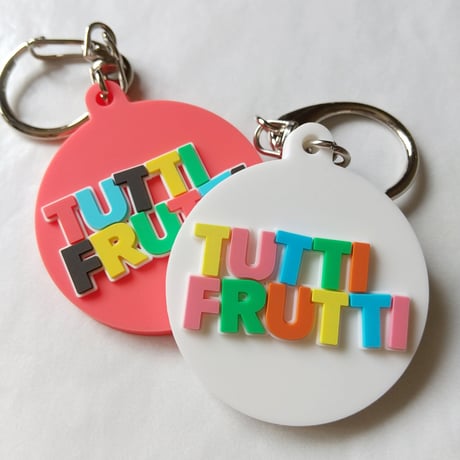 DONATION（寄付3,000円）→キーホルダー：TUTTI FRUTTI（ホワイト）