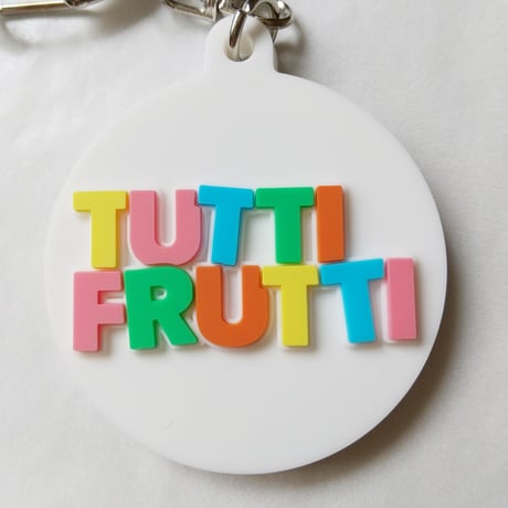 DONATION（寄付3,000円）→キーホルダー：TUTTI FRUTTI（ホワイト）