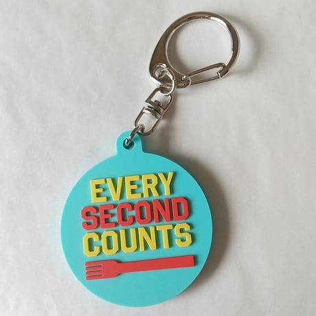 DONATION（寄付3,000円）→キーホルダー EVERY SECOND COUNTS（ターコイズ）