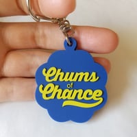 DONATION（寄付3,000円）→キーホルダー：Chums of CHANCE（ネイビー×イエロー）