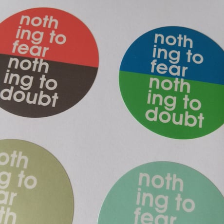 DONATION（寄付3,000円）→nothing to fear nothing to doubt 円形ステッカー6枚シート
