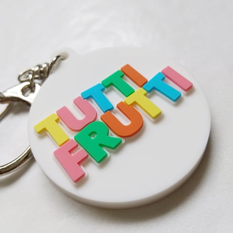 DONATION（寄付3,000円）→キーホルダー：TUTTI FRUTTI（ホワイト）