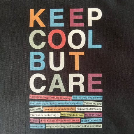 DONATION（寄付6,000円）→KEEP COOL BUT CAREトートバッグ（ブラック）