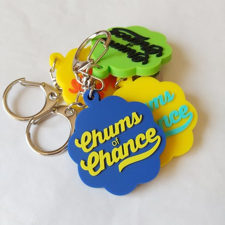 DONATION（寄付3,000円）→キーホルダー：Chums of CHANCE（ネイビー×イエロー）