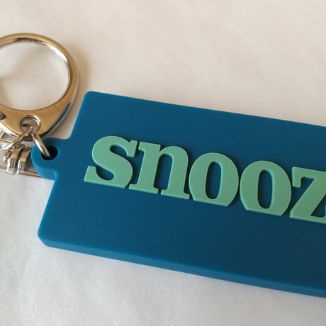 DONATION (寄付3,000円)→キーホルダー：SNOOZER（アップルグリーン×マリンブルー）