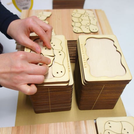 【完売】はがきサイズ おばけパズル （シナ合板4mm厚）