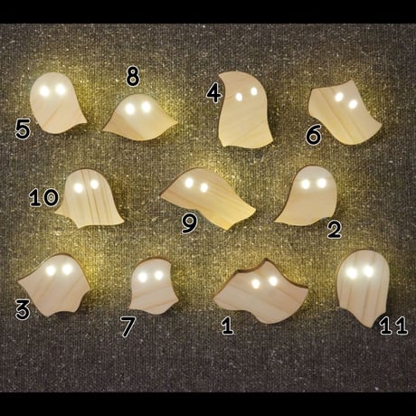 【完売】おばけパズルのLEDバッジ HINOKI（富士山麓朝霧高原ヒノキ）