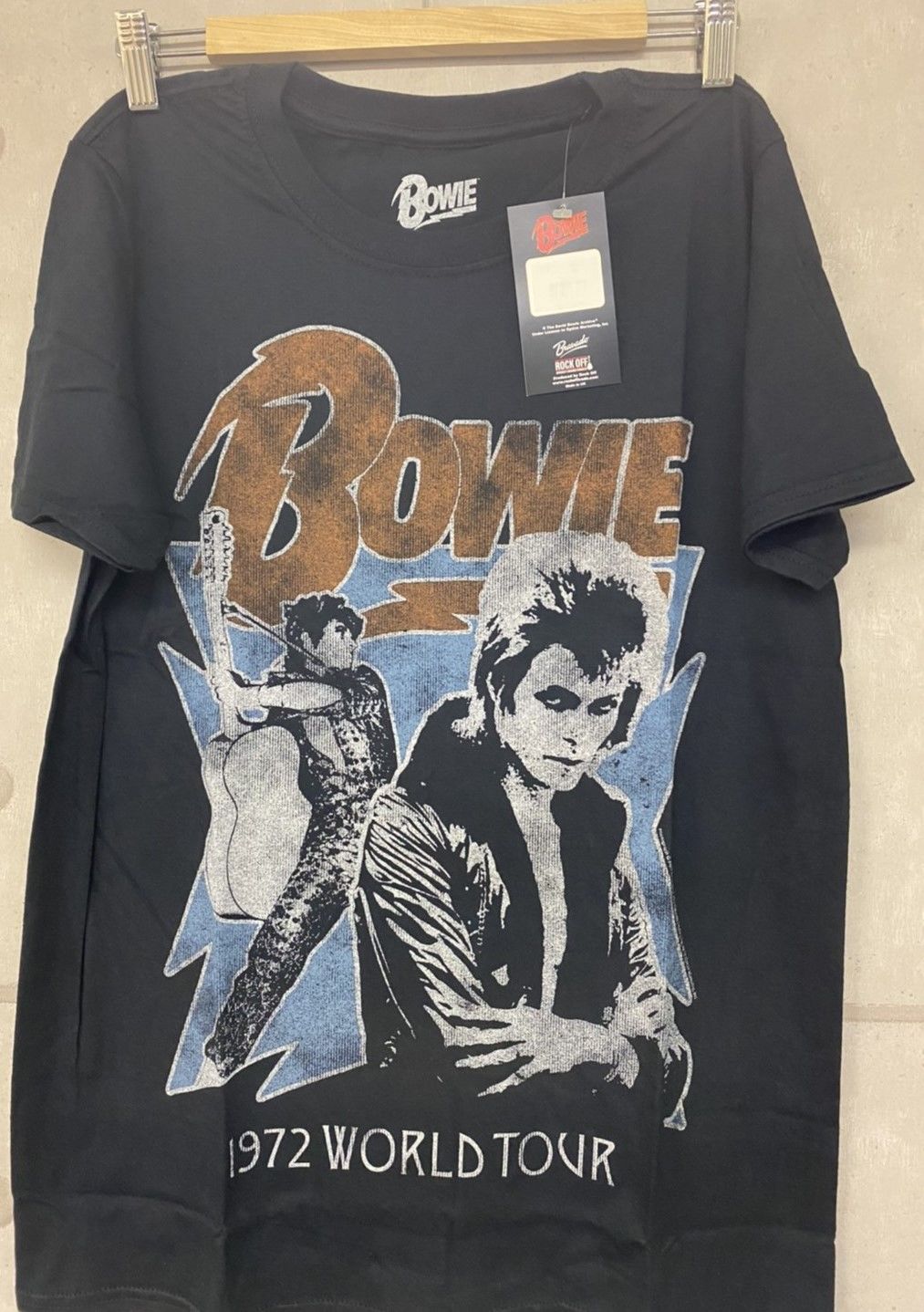 DAVID BOWIE : 1972 world tour (ユニセックス バンドTシャツ)