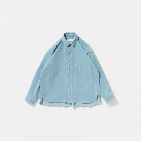 POLYPLOID   SHIRT JACKET B  /CHALK BLUE