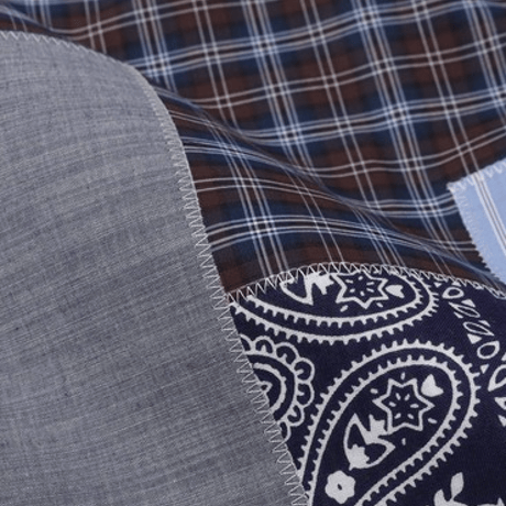 JUNYA WATANABE MAN  COTTON STRIPE MIX-PATCHWORK SHIRTS