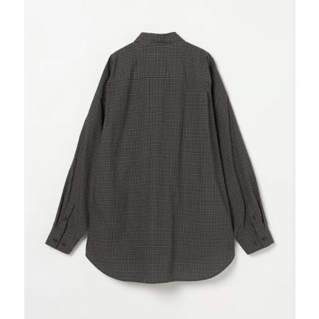 INSCRIRE   Cotton Check Cape Shirt BLACK