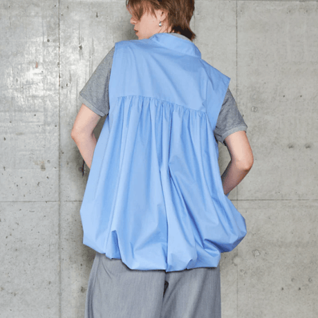MAISON SPECIAL  Balloon Silhouette Typewriter Tunic　<blue>
