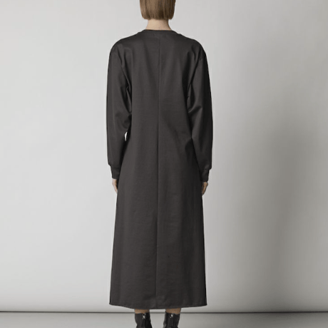 CINOH   COTTON JERSEY DRESS[CHARCOAL]