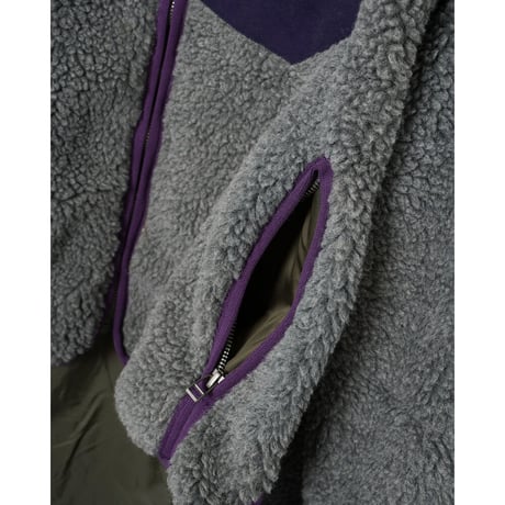 facetasm HIGH-LOW FLEECE ZIPPER JACKET