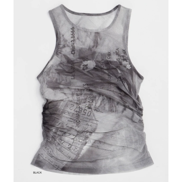 【メゾンスペシャル】Tulip Gather Mesh Tank Top Maison Special Tulip Gather Mesh Tank Top |