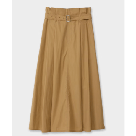 CINOH    TUCK BELT SKIRT  BEIGE