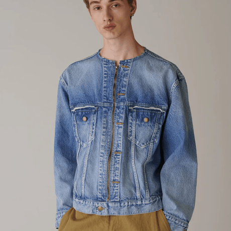 INSCRIRE Used Denim Zip Jacket | UNKER