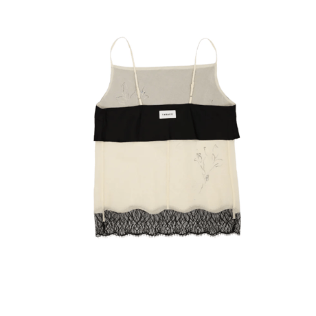 TANAKA  COMBI-CAMI TOP - NATURAL (EMBROIDERY)