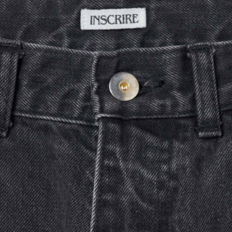 INSCRIRE Japan製 Double Knee Black Denim INSCRIRE Japan製 Double Knee Black Denim