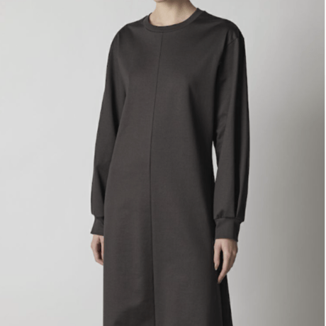 CINOH   COTTON JERSEY DRESS[CHARCOAL]