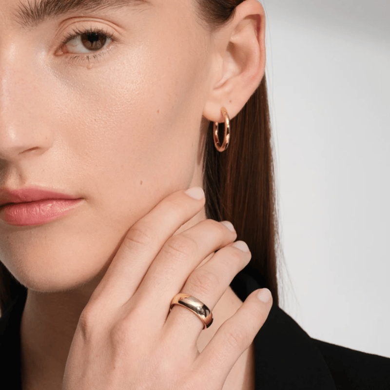 TOM WOOD Classic Hoops Medium (Gold) | UNKER