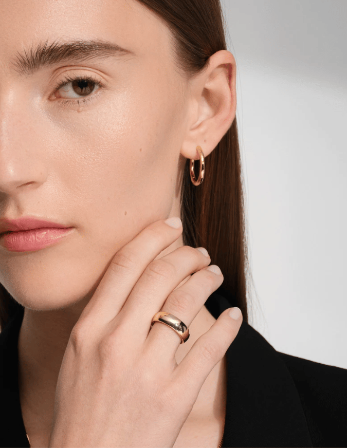 TOM WOOD Classic Hoops Medium (Gold) | UNKER