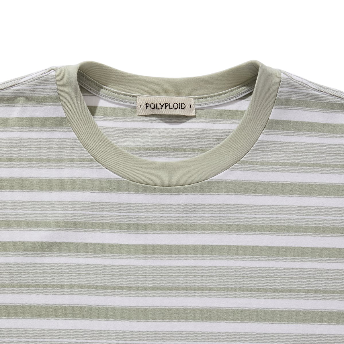 新品未使用POLYPLOID ストライプ Tシャツ セージホワイト　3 POLYPLOID T SHIRT B ( セージ/ホワイト) | UNKER