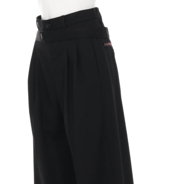 パンツ Chika Kisada Tullepants Black Chika Kisada ウールタックパンツ | UNKER